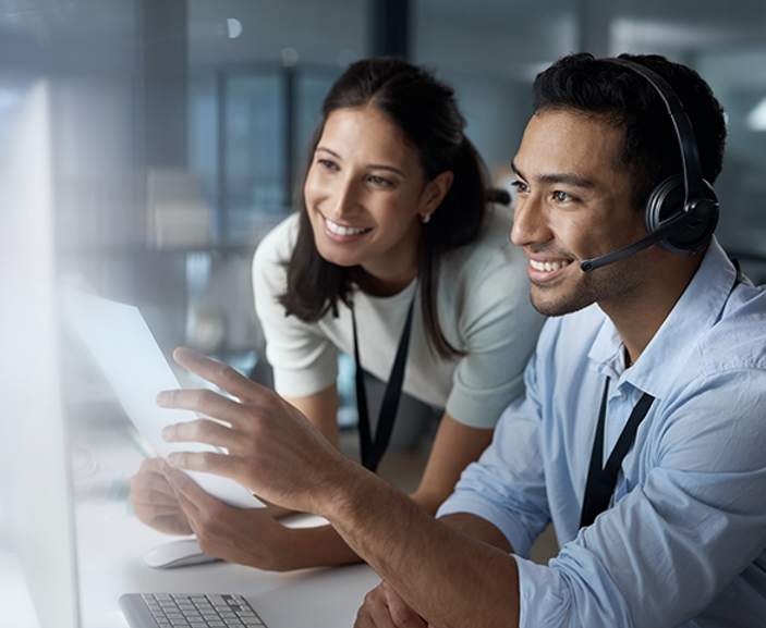 Two tech support team members.